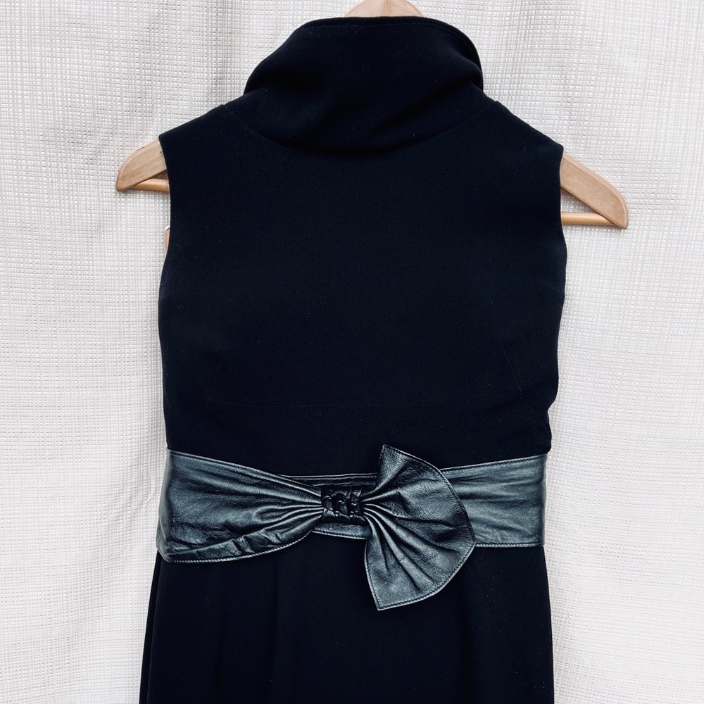 Vintage 80s 90s Cinched Bow Statement Belt Sash Belt Cinch Waist Belt Black